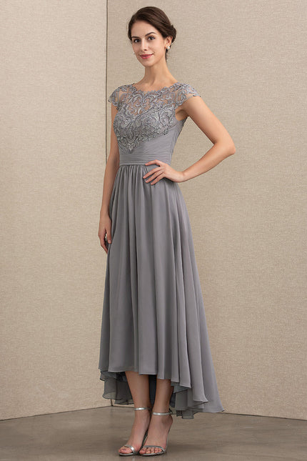 Robe Asymétrique Illusion Grise - gallery 3