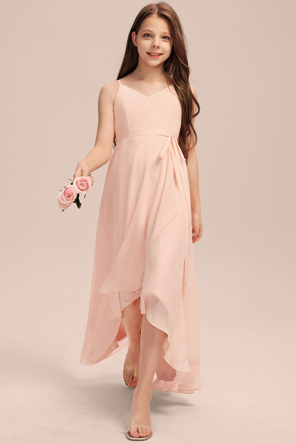 Robe Asymétrique Flottante Beige - gallery 2