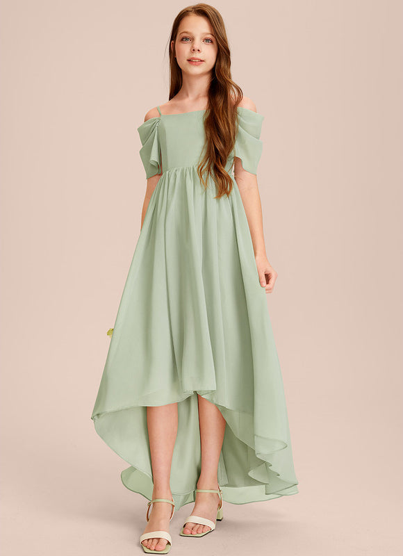 Robe Asymétrique Asymétrique Vert Pâle - gallery 4
