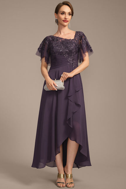 Robe Asymétrique Mauve Élégante - gallery 4