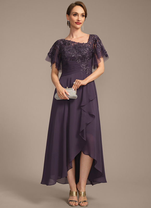 Robe Asymétrique Mauve Élégante - gallery 4