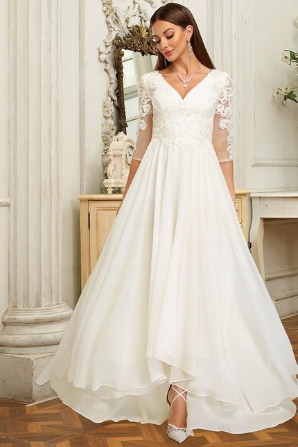 Robe Asymétrique Élégante Dentelle