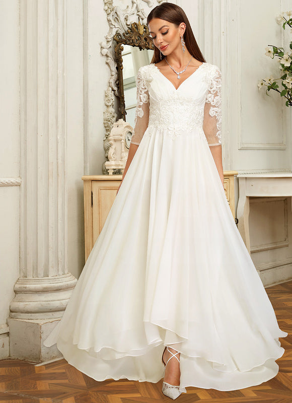 Robe Asymétrique Élégante Dentelle