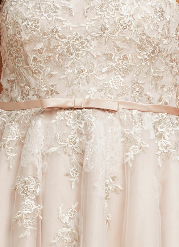 Robe Asymétrique Satinée Écrue - gallery 5