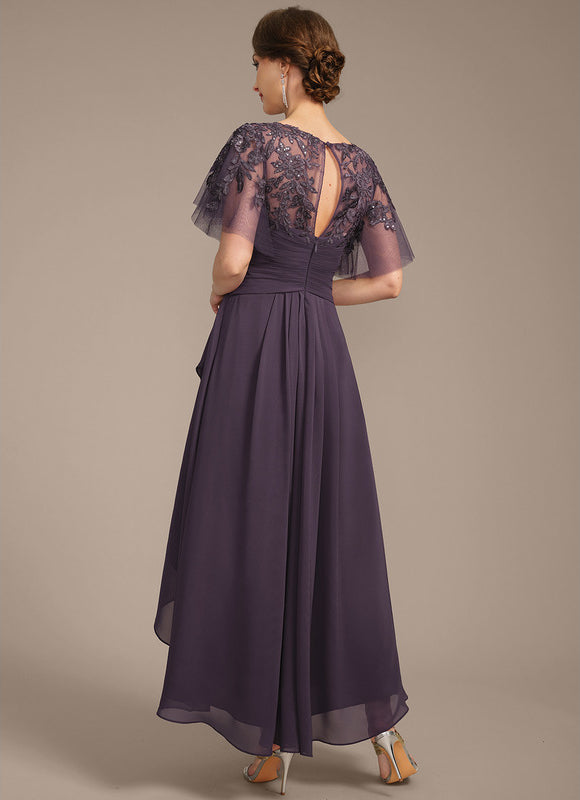 Robe Asymétrique Mauve Élégante - gallery 6