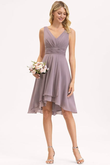 Robe Asymétrique Fluide Vert Pâle - gallery 3