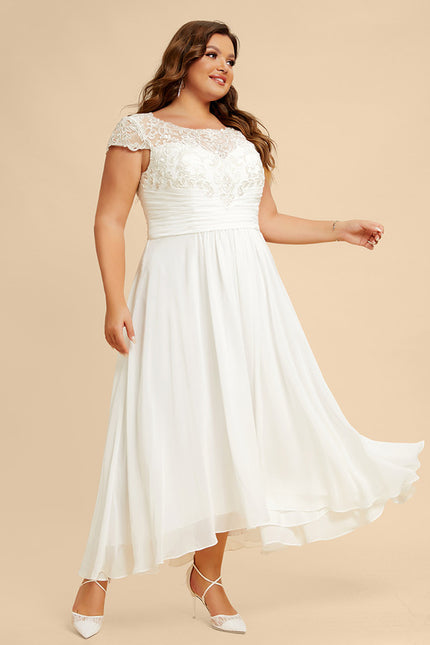 Robe Asymétrique Blanche Fluide - gallery 8