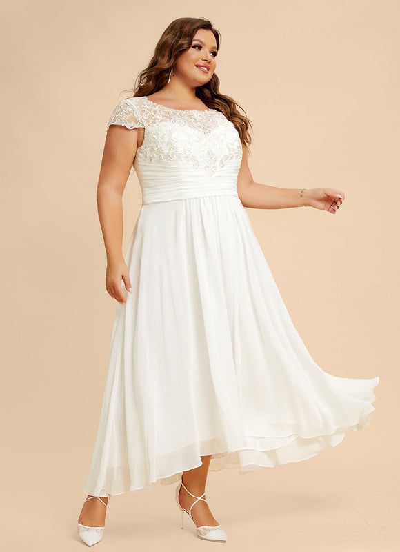 Robe Asymétrique Blanche Fluide - gallery 8