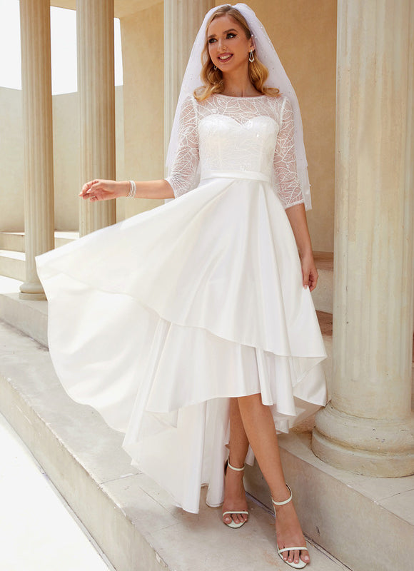 Robe Asymétrique De Mariée Chic - gallery 4