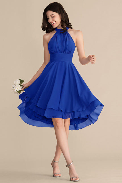 Robe Asymétrique Fluide À Volants - gallery 2