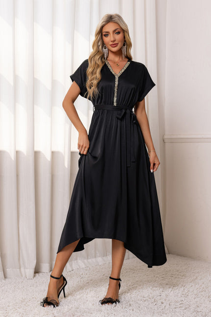 Robe Asymétrique Noire Chic - gallery 5