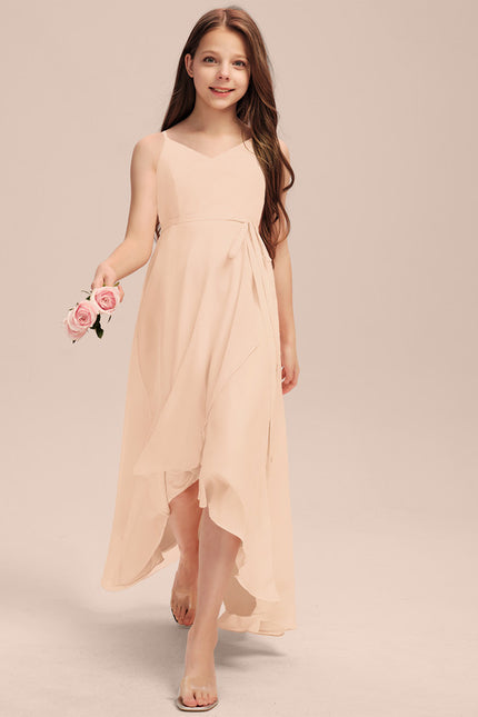 Robe Asymétrique Flottante Beige
