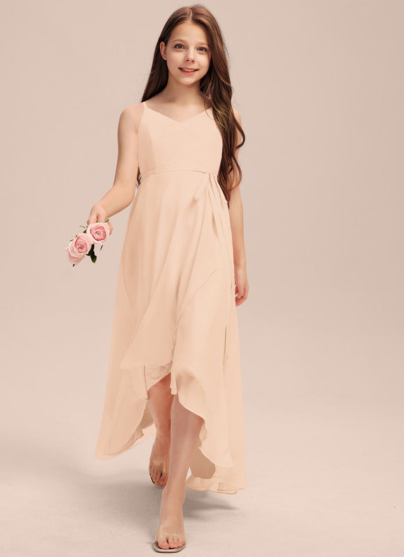 Robe Asymétrique Flottante Beige