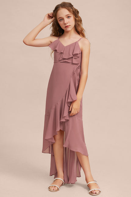 Robe Asymétrique Fluide Rose Poudré
