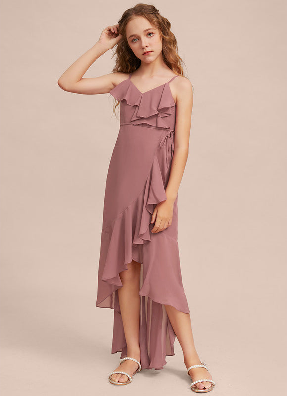 Robe Asymétrique Fluide Rose Poudré