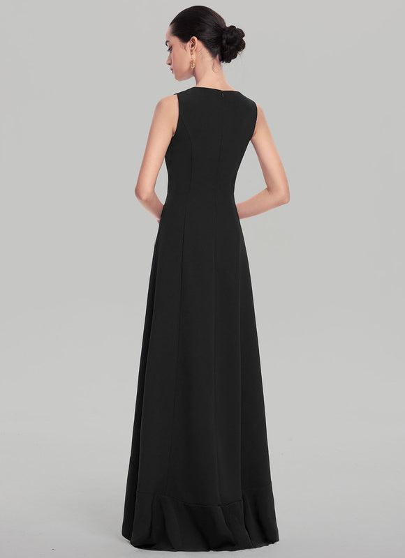 Robe Asymétrique Noire Volante - gallery 3