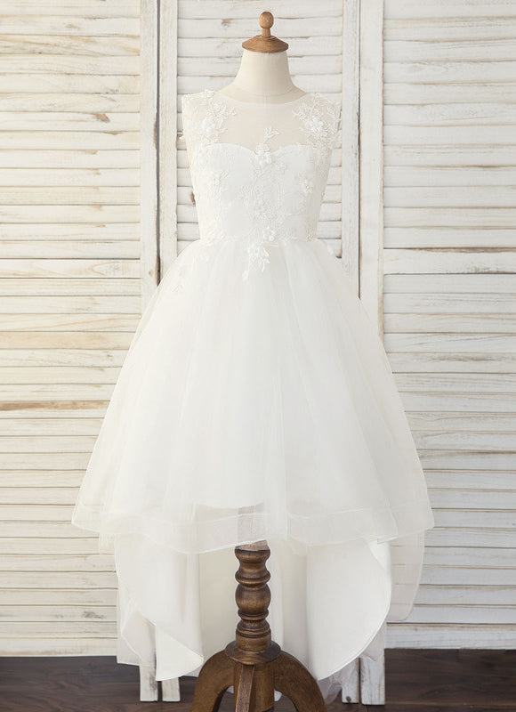 Robe Asymétrique Tulle Élevée