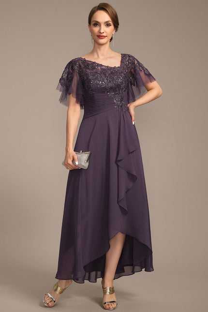 Robe Asymétrique Mauve Élégante - gallery 2