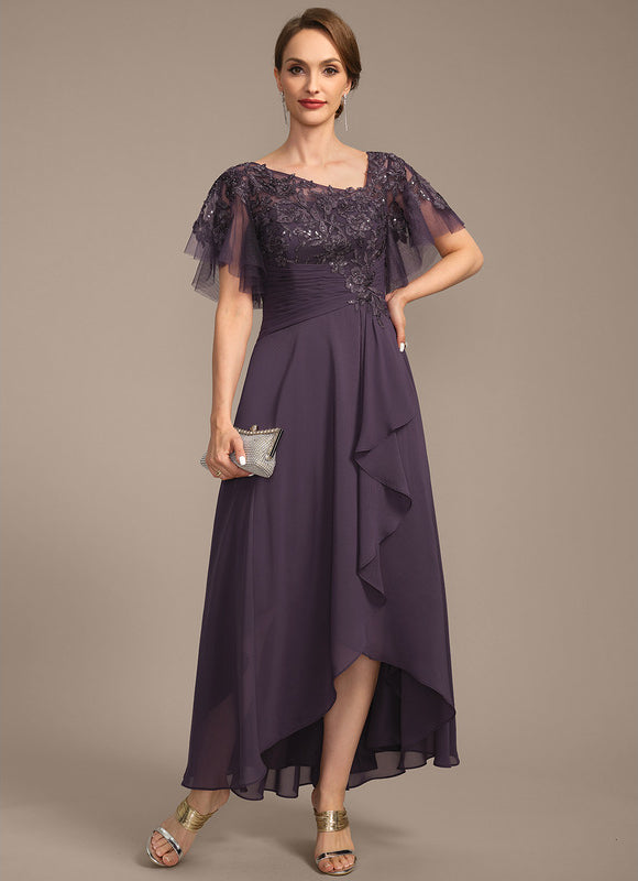Robe Asymétrique Mauve Élégante - gallery 2