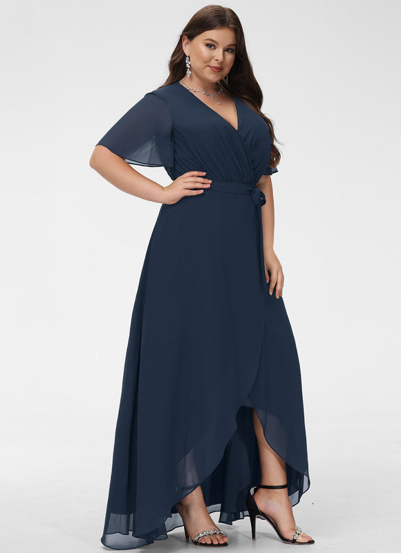 Robe Asymétrique Mousseline Vaporeuse - gallery 7