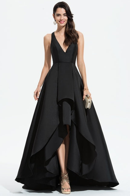 Robe Asymétrique Noir Élégant - gallery 2