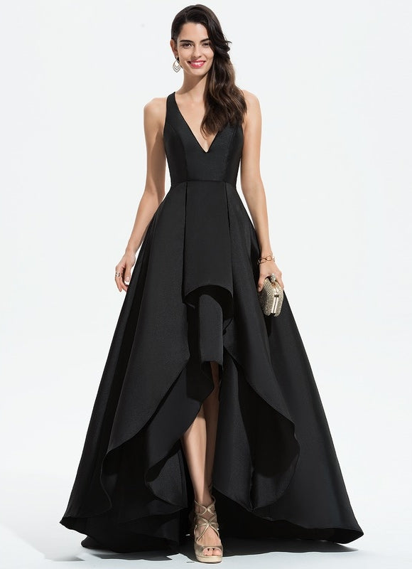 Robe Asymétrique Noir Élégant - gallery 2