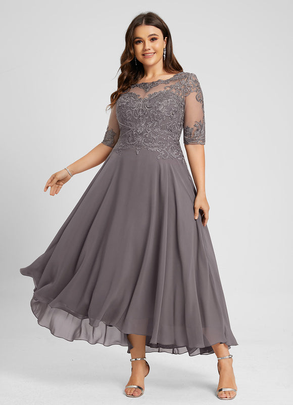 Robe Asymétrique Mère Élégante - gallery 6