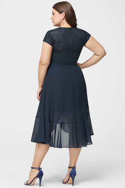 Robe Asymétrique Chiffon Élégante - gallery 9