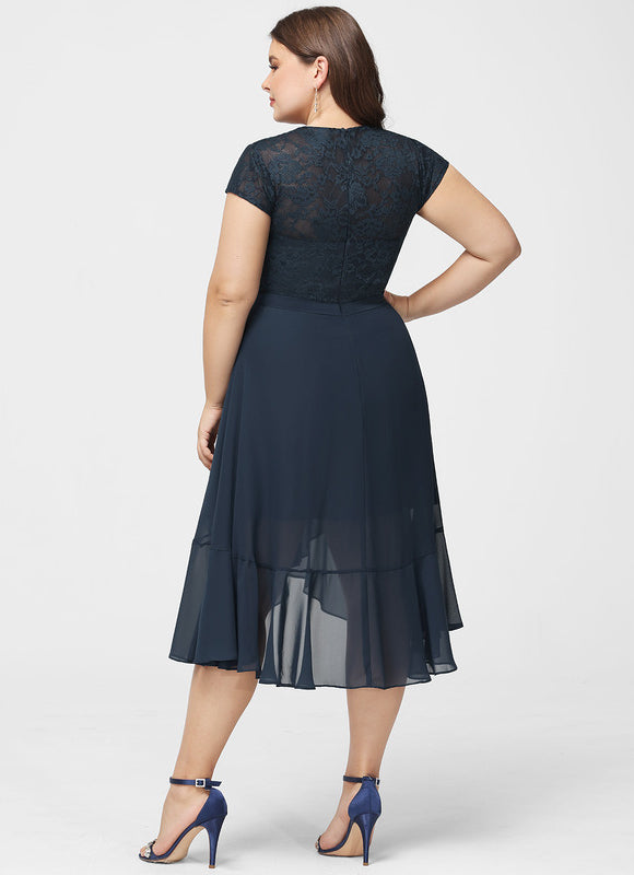 Robe Asymétrique Chiffon Élégante - gallery 9
