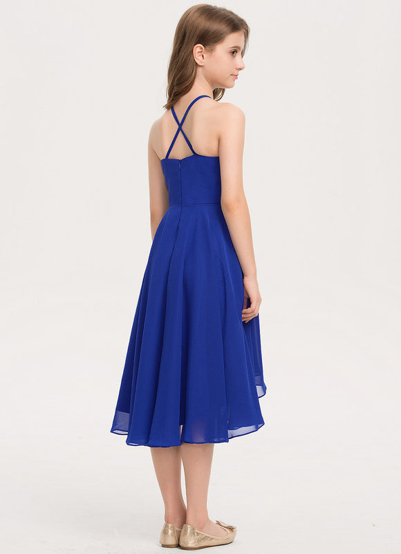 Robe Asymétrique Bleu Cobalt Fluide - gallery 2