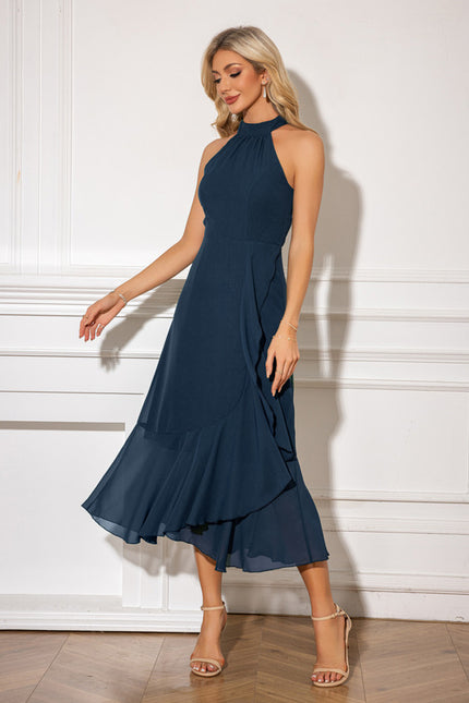 Robe Asymétrique Cocktail Florale Chic - gallery 5