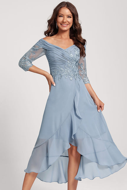 Robe Asymétrique Soirée Brodée