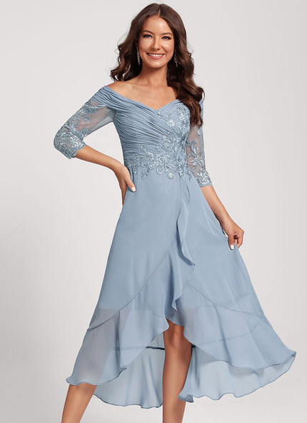 Robe Asymétrique Soirée Brodée
