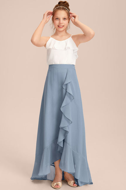 Robe Plissée Longue Asymétrique