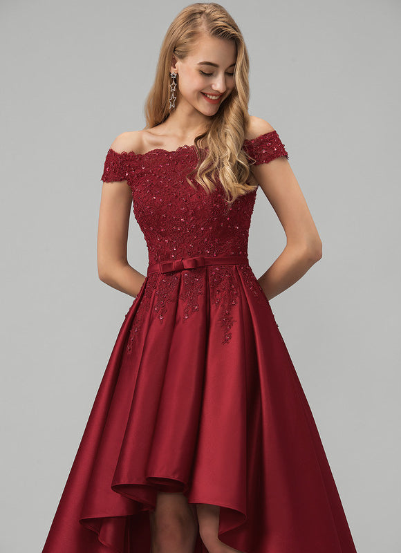 Robe Asymétrique Soirée Asymétrique Satin - gallery 2