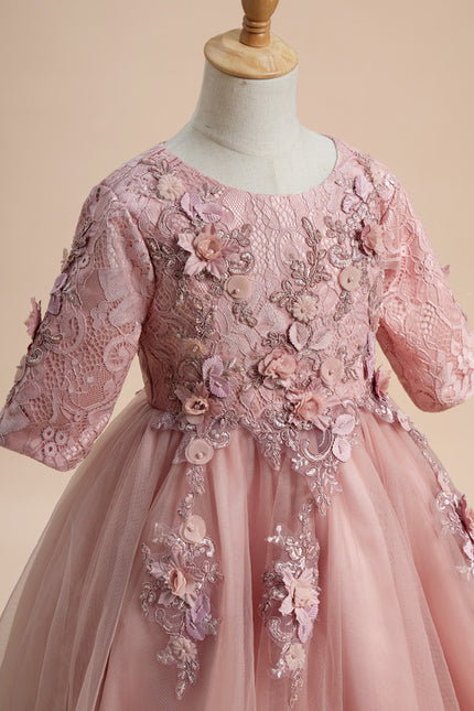 Robe Asymétrique Tulle Fleurie - gallery 3