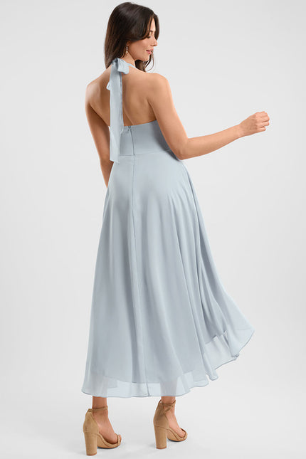 Robe Asymétrique Fluide Vert Pâle - gallery 5