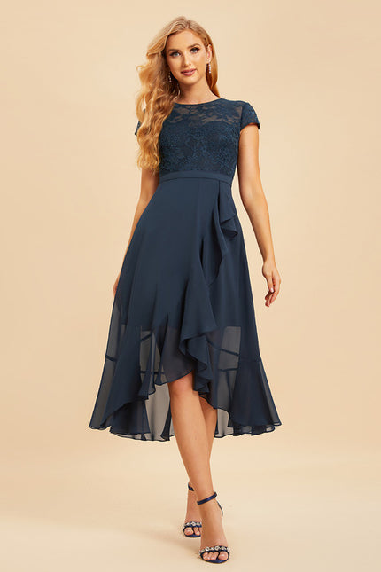 Robe Asymétrique Chiffon Élégante
