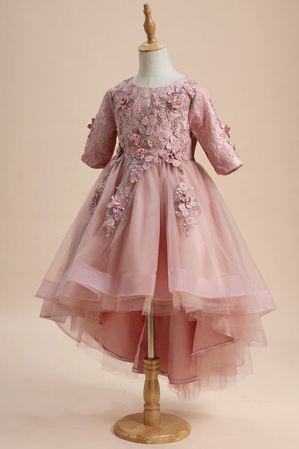 Robe Asymétrique Tulle Fleurie - gallery 5