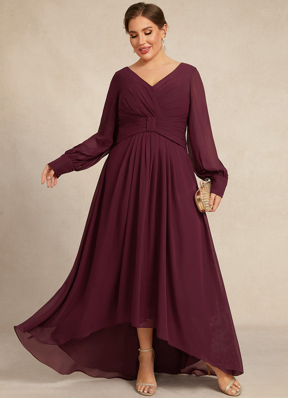Robe Asymétrique Violette Flottante - gallery 9