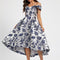 Robe Asymétrique Fleurie Satinée