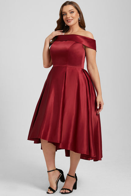 Robe Asymétrique Soirée Bordeaux - gallery 8