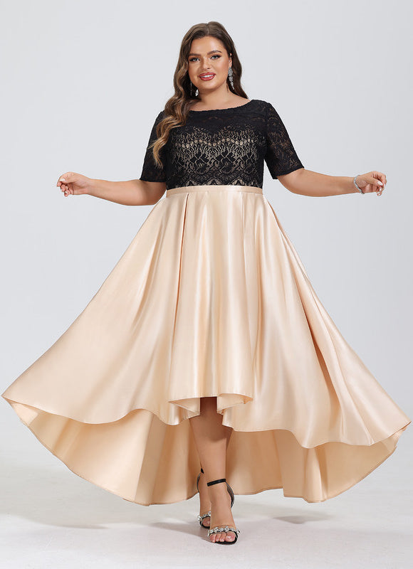 Robe Asymétrique Asymétrique Écrue - gallery 7