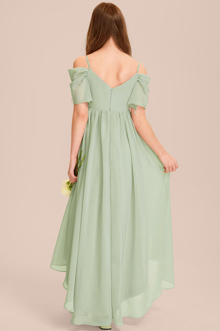 Robe Asymétrique Asymétrique Vert Pâle - gallery 5