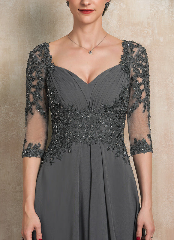 Robe Asymétrique Mousseline Bleu Profond - gallery 6