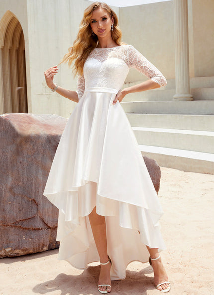 Robe Asymétrique De Mariée Chic