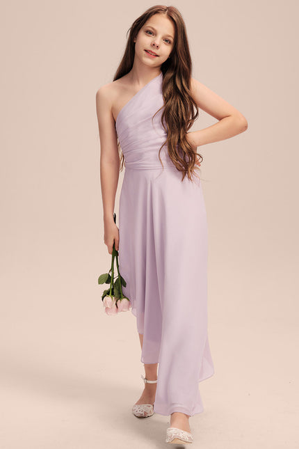 Robe Asymétrique Mousseline Lavande - gallery 3