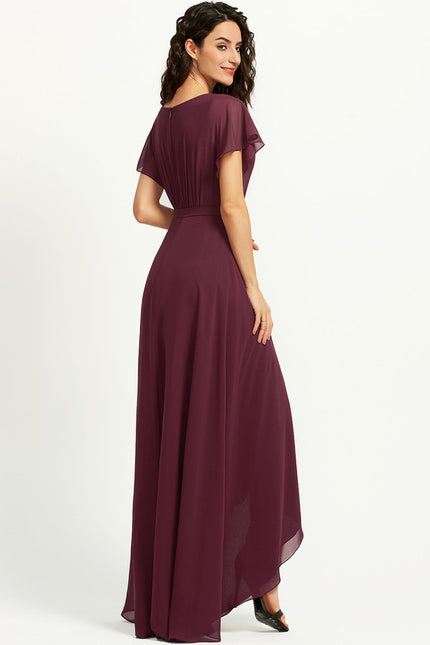 Robe Asymétrique Fluide À Volants - gallery 3