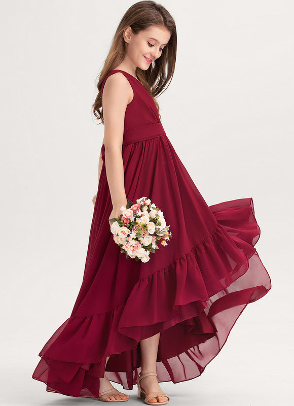 Robe Asymétrique Bourgogne Élégante - gallery 3