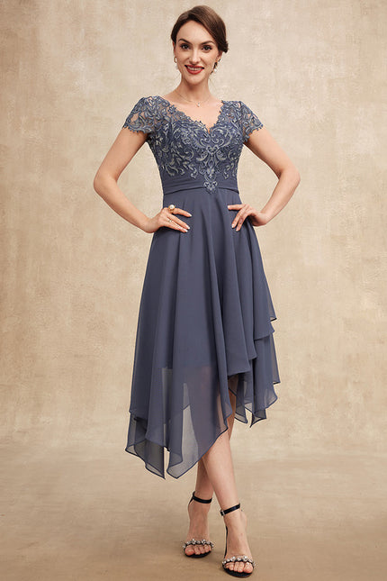 Robe Asymétrique Mousseline Fleurie - gallery 1